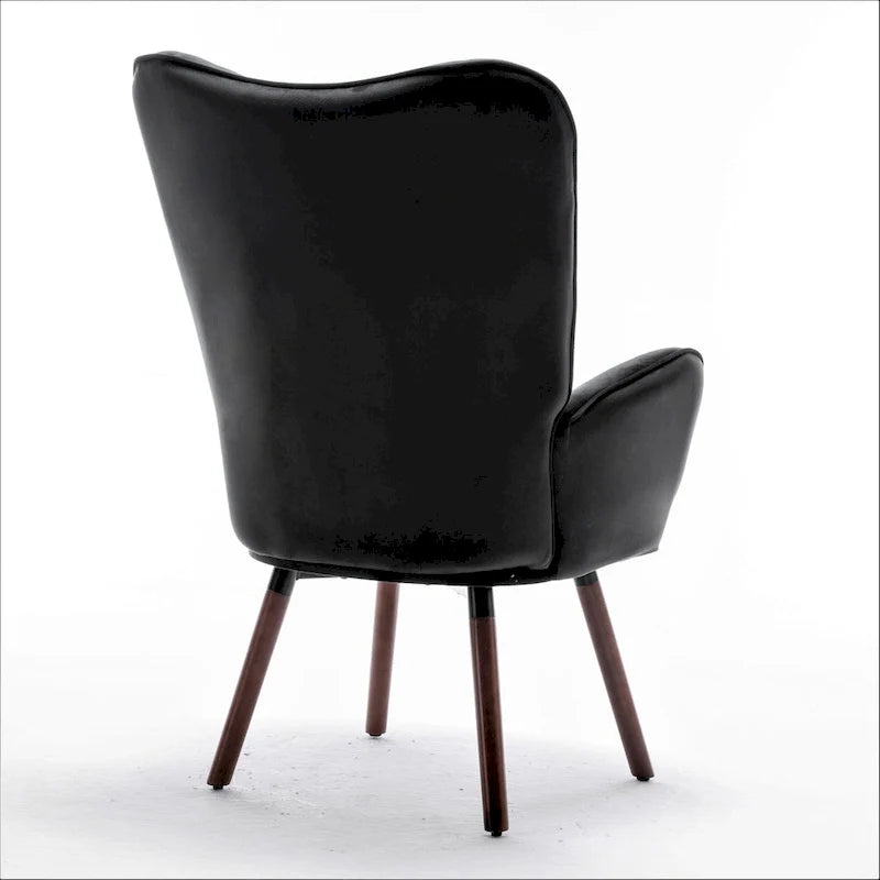 Fauteuil d'appoint à accoudoirs évasés en microfibre Kreedence 26,38 po de large