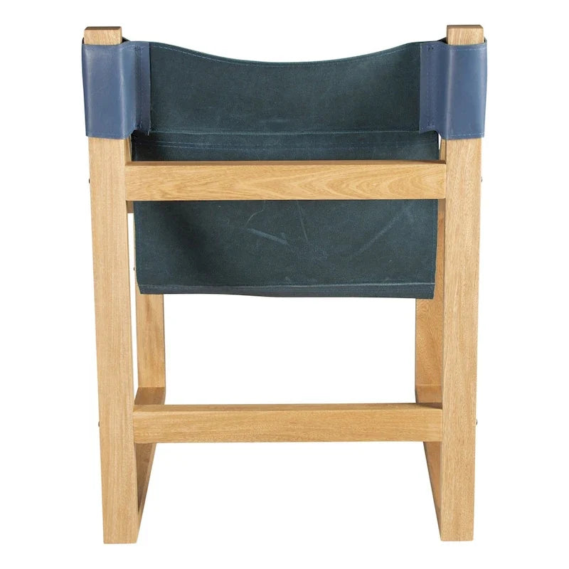 Steve Silver Logan Top Grain Leather and Solid Wood Sling Accent Chair