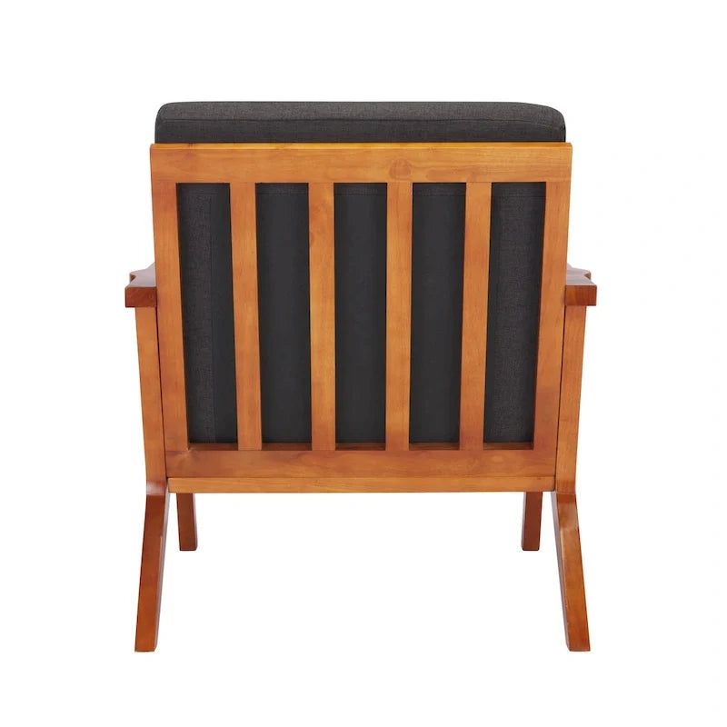 Porthos Home Clia Fabric Accent Chair with Rubberwood Frame, Removable Cushions