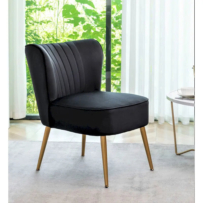 Fauteuil d'appoint large Sauter 23.2 de style moderne du milieu du siècle en microfibre avec pieds en métal