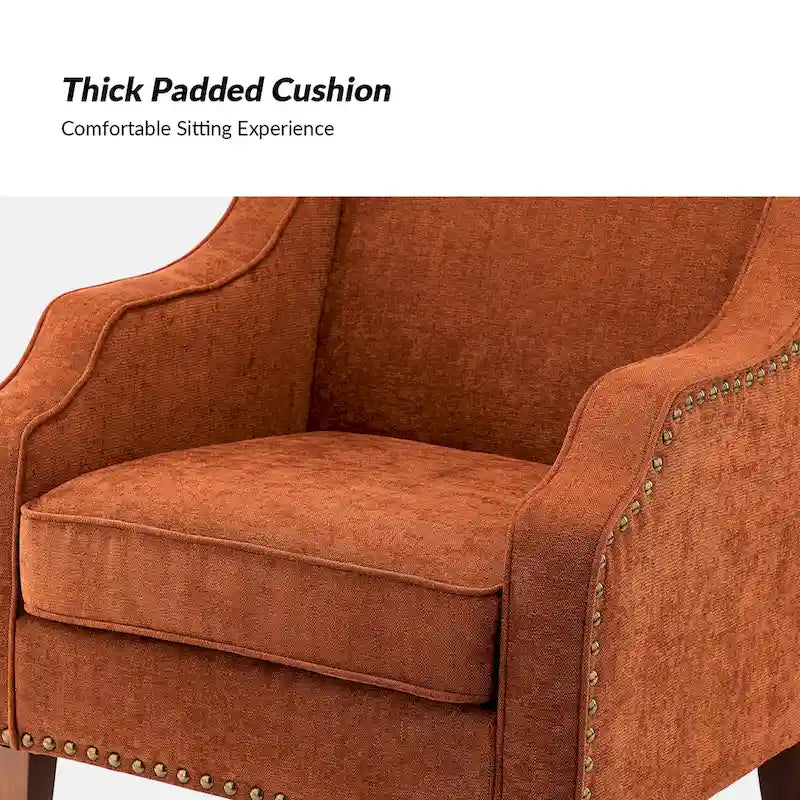 Lucretius Armchair with Nailhead Trim Set of 2 by HULALA HOME