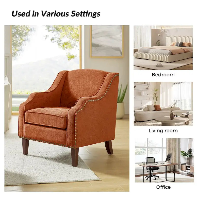 Lucretius Armchair with Nailhead Trim Set of 2 by HULALA HOME