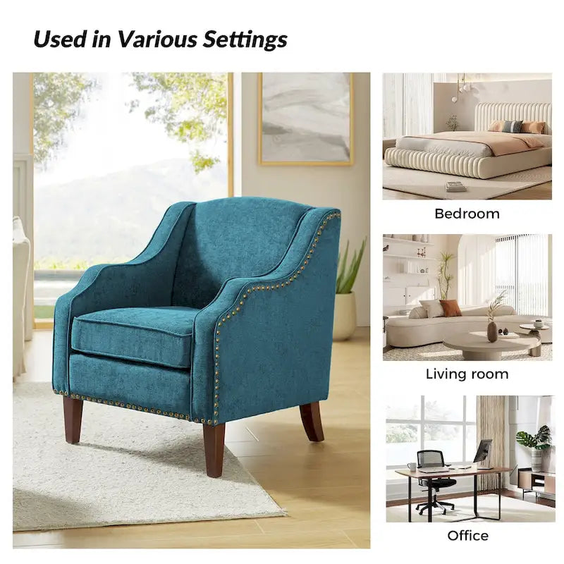 Lucretius Armchair with Nailhead Trim Set of 2 by HULALA HOME