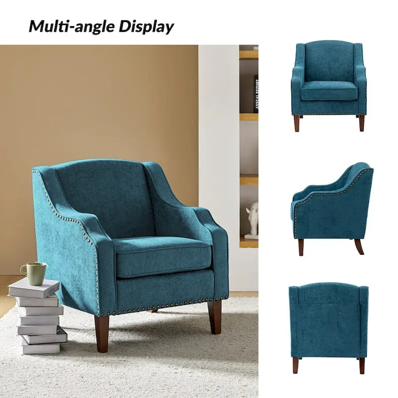 Lucretius Armchair with Nailhead Trim Set of 2 by HULALA HOME