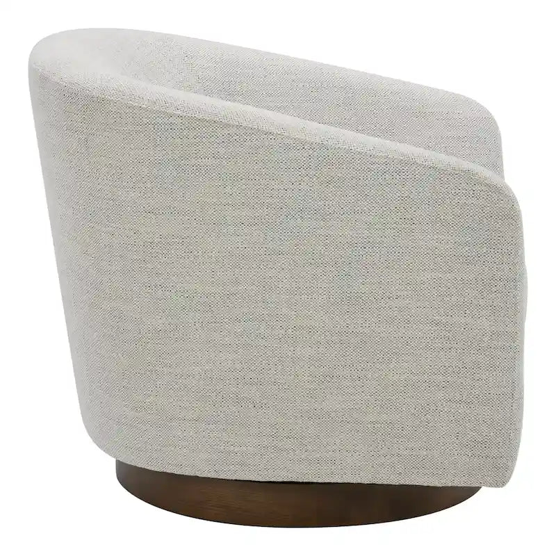 Aurelle Home Modern Upholsted Swivel Barrel Chair