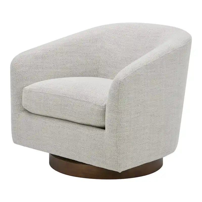 Aurelle Home Modern Upholsted Swivel Barrel Chair
