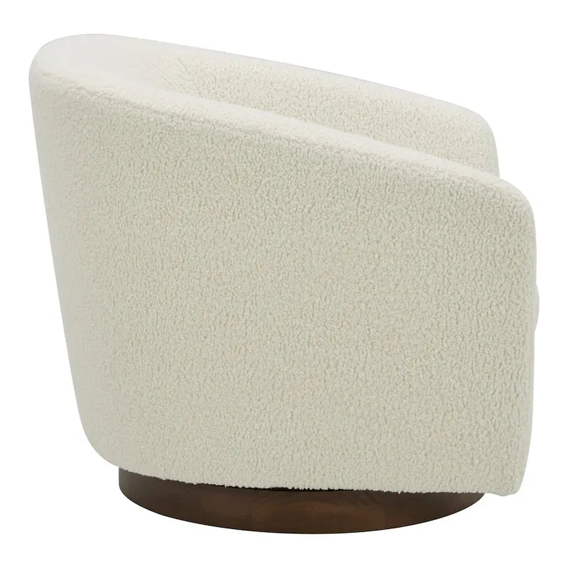 Aurelle Home Modern Upholsted Swivel Barrel Chair