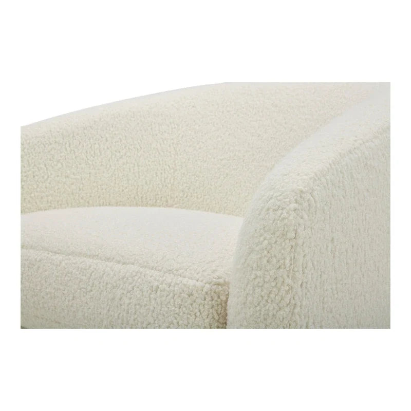 Aurelle Home Modern Upholsted Swivel Barrel Chair