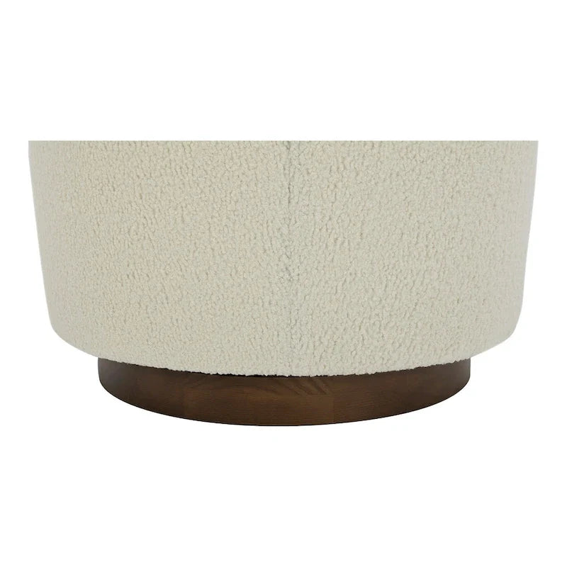 Aurelle Home Modern Upholsted Swivel Barrel Chair
