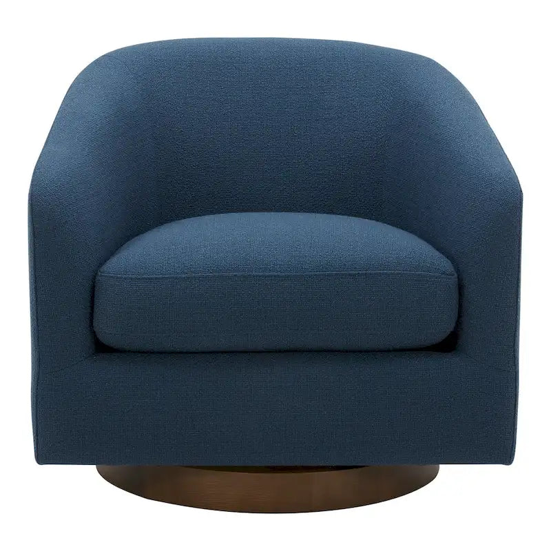 Aurelle Home Modern Upholsted Swivel Barrel Chair