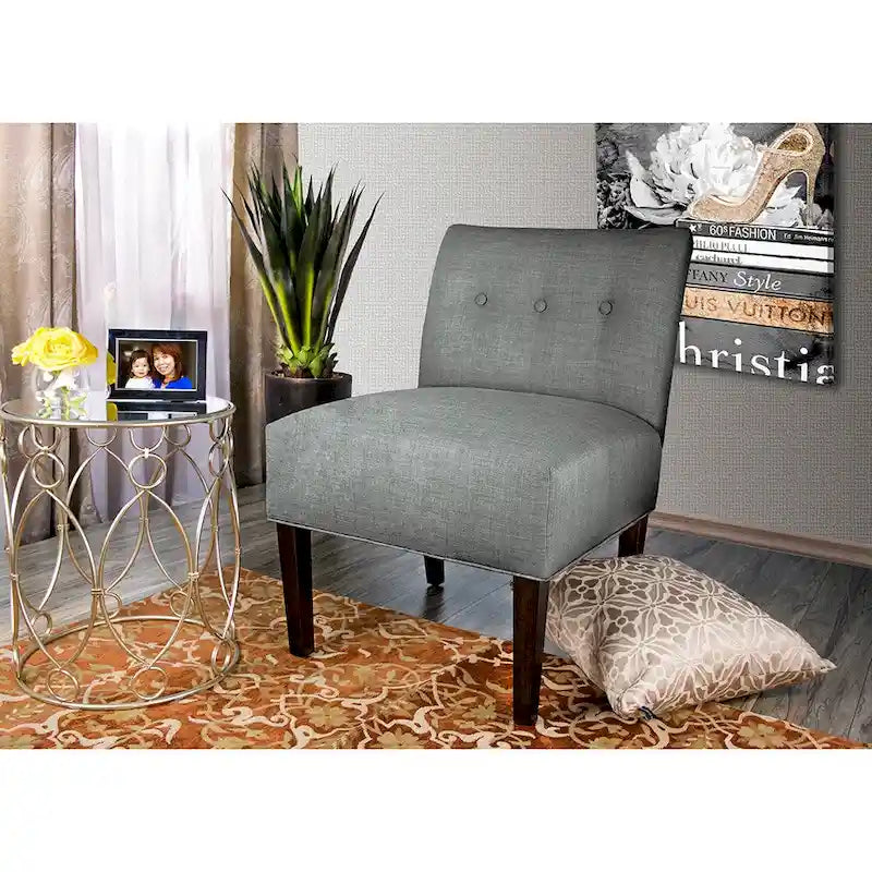 MJL Furniture Fauteuil d'appoint capitonné Samantha Largo