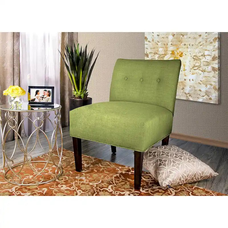 MJL Furniture Fauteuil d'appoint capitonné Samantha Largo