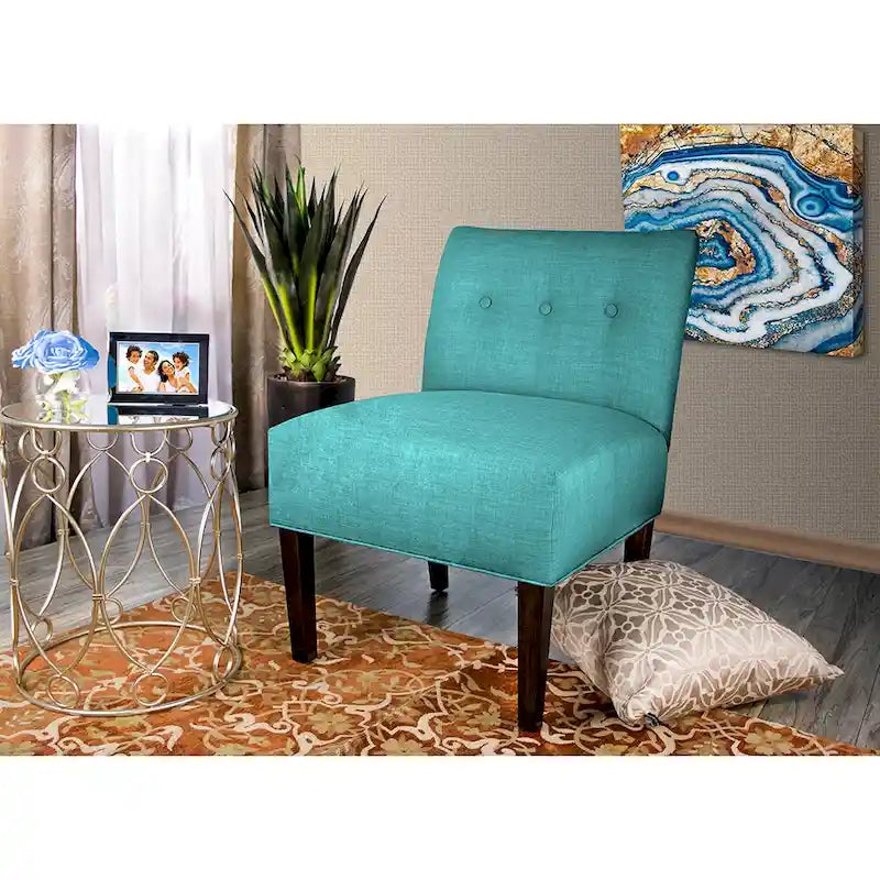 MJL Furniture Fauteuil d'appoint capitonné Samantha Largo
