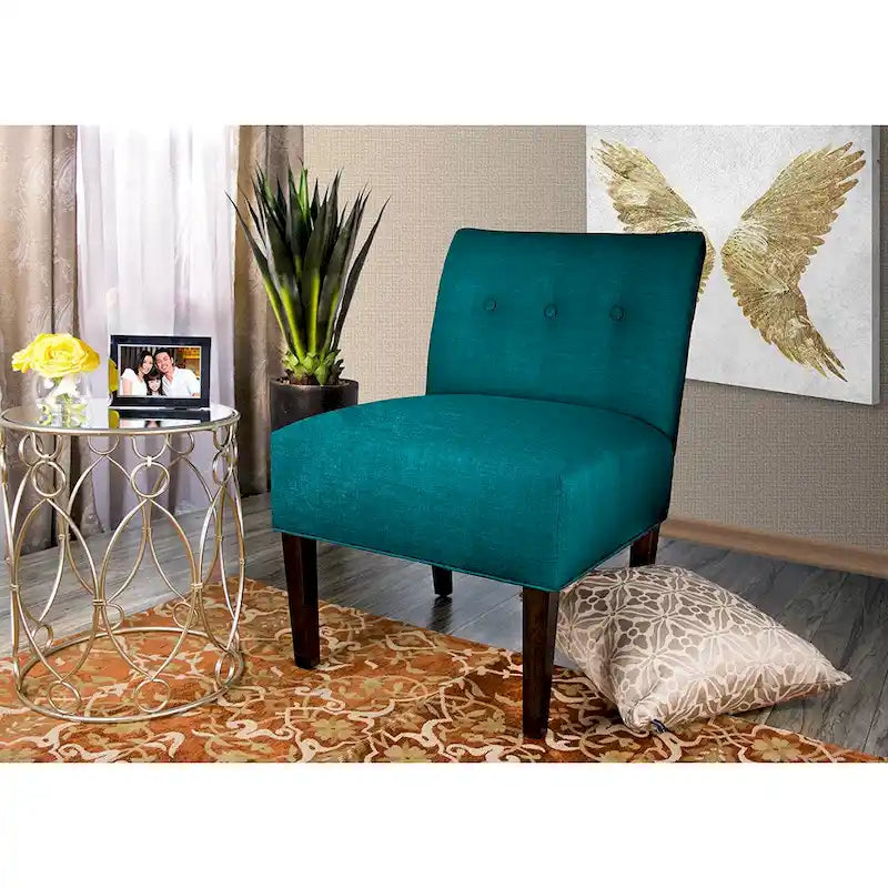 MJL Furniture Fauteuil d'appoint capitonné Samantha Largo