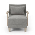 Perth Contemporary Grey Fabric Cushioned Accent Chair by Furniture of America