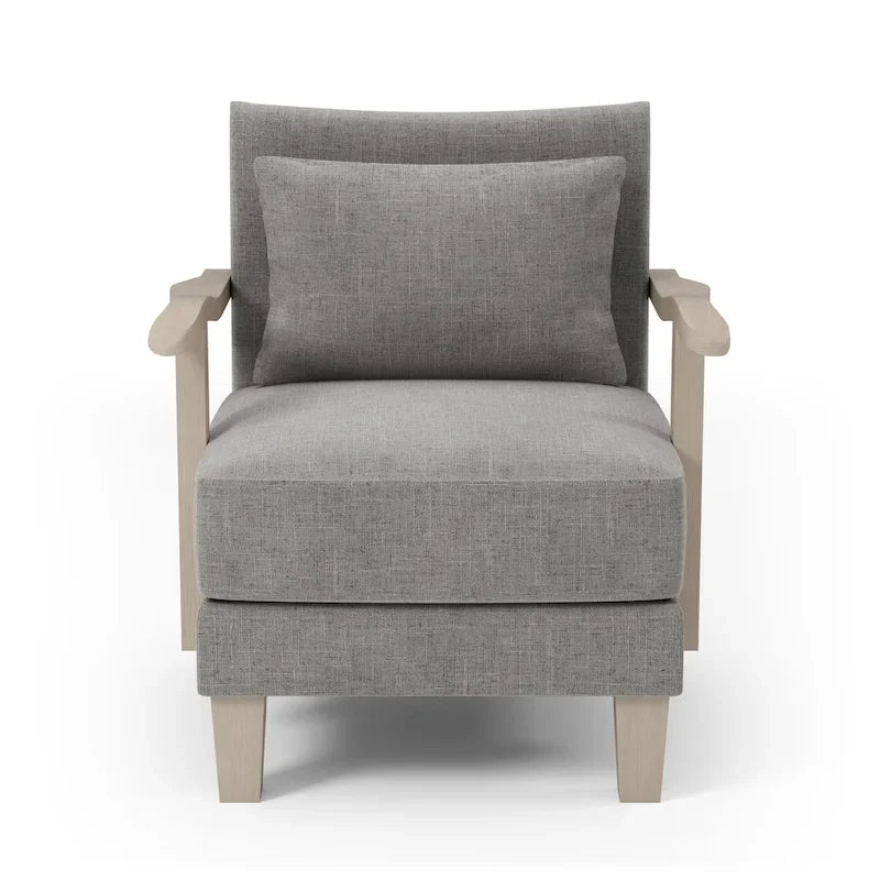Perth Contemporary Grey Fabric Cushioned Accent Chair by Furniture of America