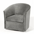 Fauteuil pivotant moderne en microfibre Ellery de Greyson Living