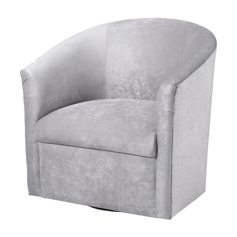 Fauteuil pivotant moderne en microfibre Ellery de Greyson Living