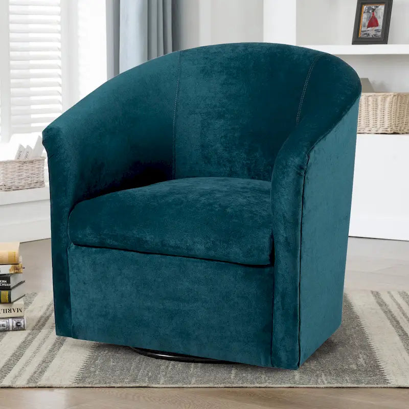 Fauteuil pivotant moderne en microfibre Ellery de Greyson Living