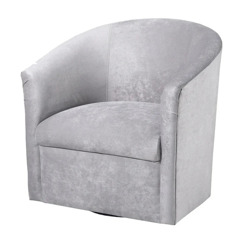 Fauteuil pivotant moderne en microfibre Ellery de Greyson Living
