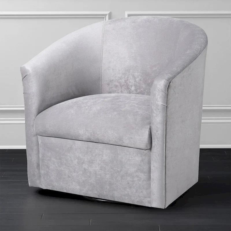 Fauteuil pivotant moderne en microfibre Ellery de Greyson Living