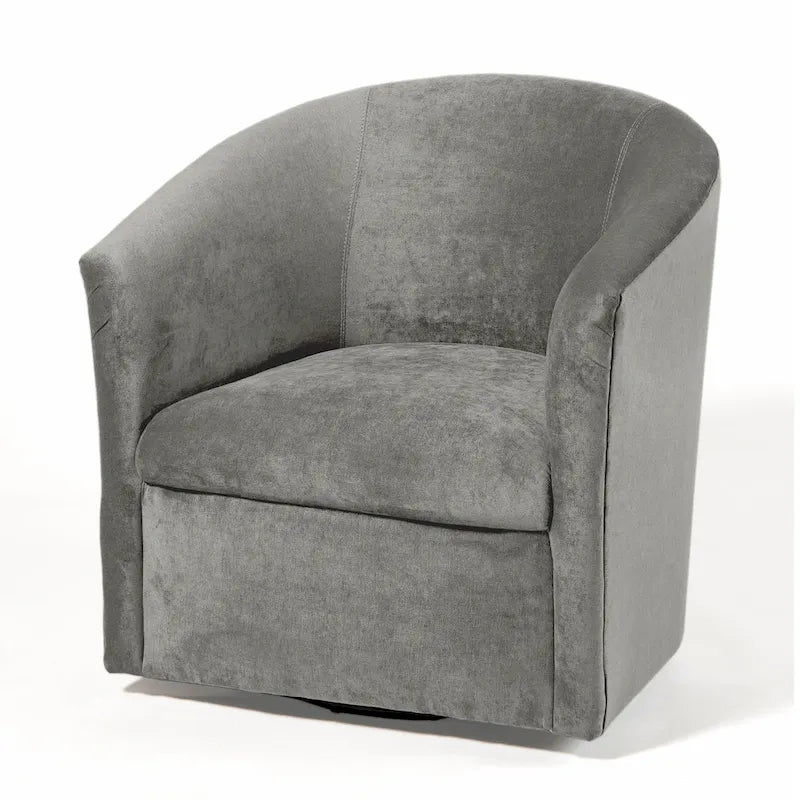 Fauteuil pivotant moderne en microfibre Ellery de Greyson Living