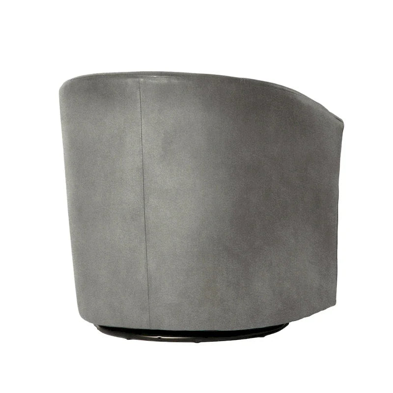 Fauteuil pivotant moderne en microfibre Ellery de Greyson Living