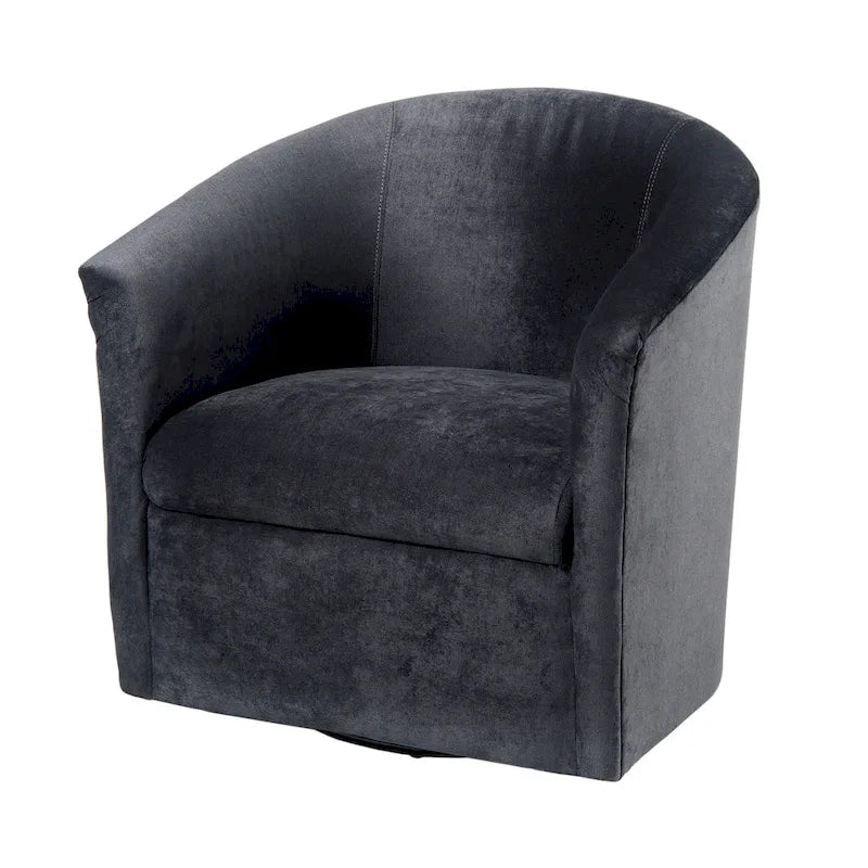 Fauteuil pivotant moderne en microfibre Ellery de Greyson Living