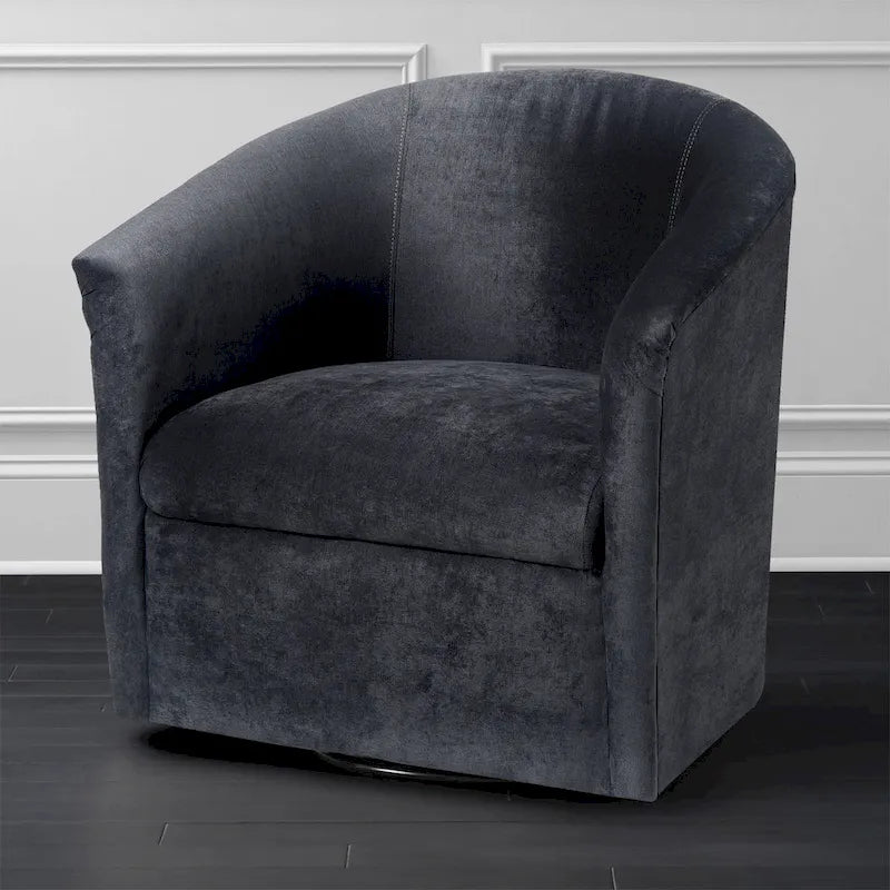 Fauteuil pivotant moderne en microfibre Ellery de Greyson Living
