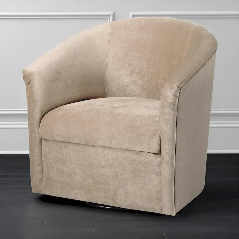 Fauteuil pivotant moderne en microfibre Ellery de Greyson Living