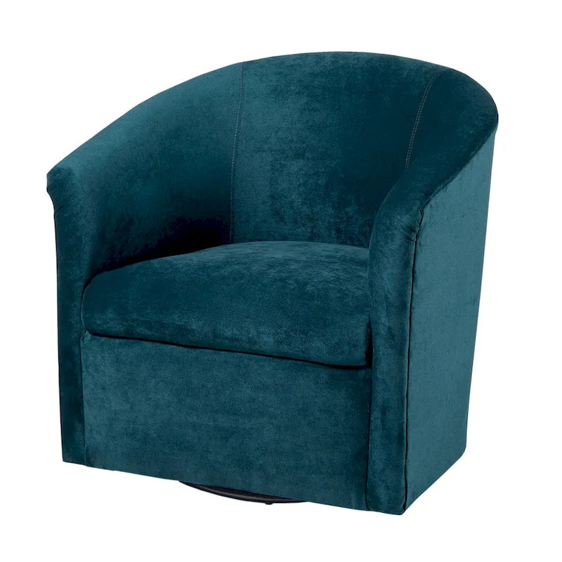 Fauteuil pivotant moderne en microfibre Ellery de Greyson Living