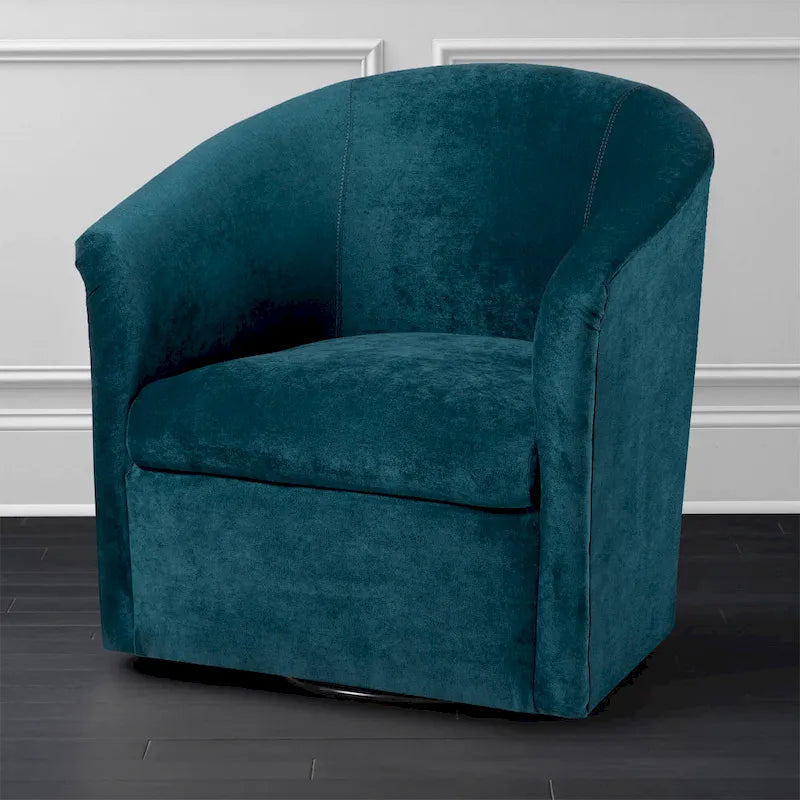 Fauteuil pivotant moderne en microfibre Ellery de Greyson Living