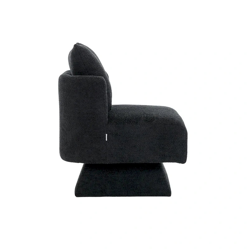 Fauteuils pivotants à 360 degrés en chenille pour salon et chambre à coucher