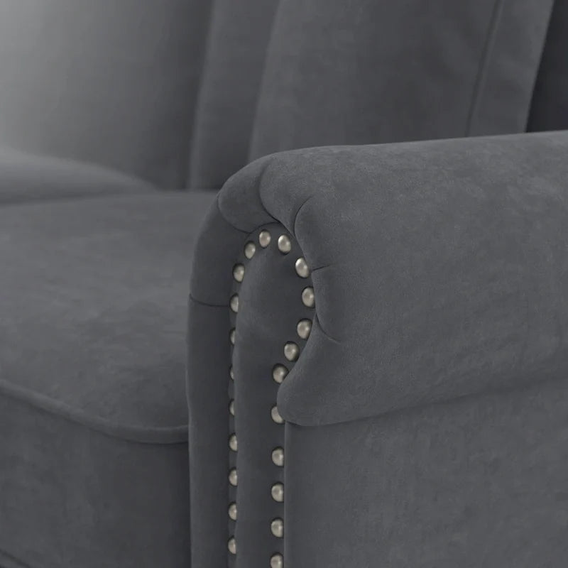 Bush Furniture Coventry Living Room Accent Chair with Ottoman Set