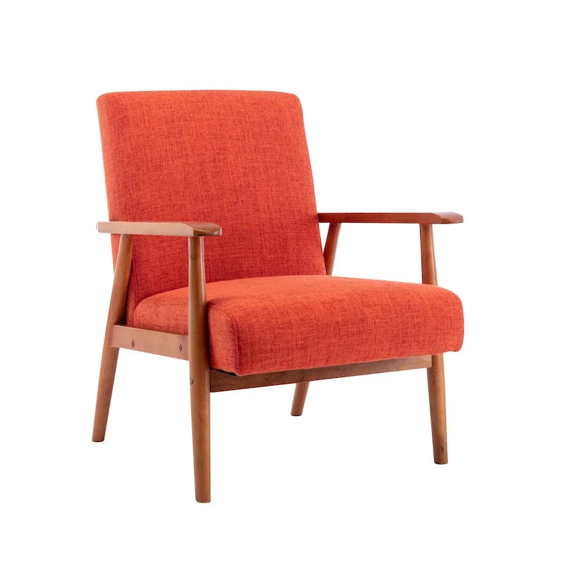 Porthos Home Gelso Fabric Accent Chair with Rubberwood Legs