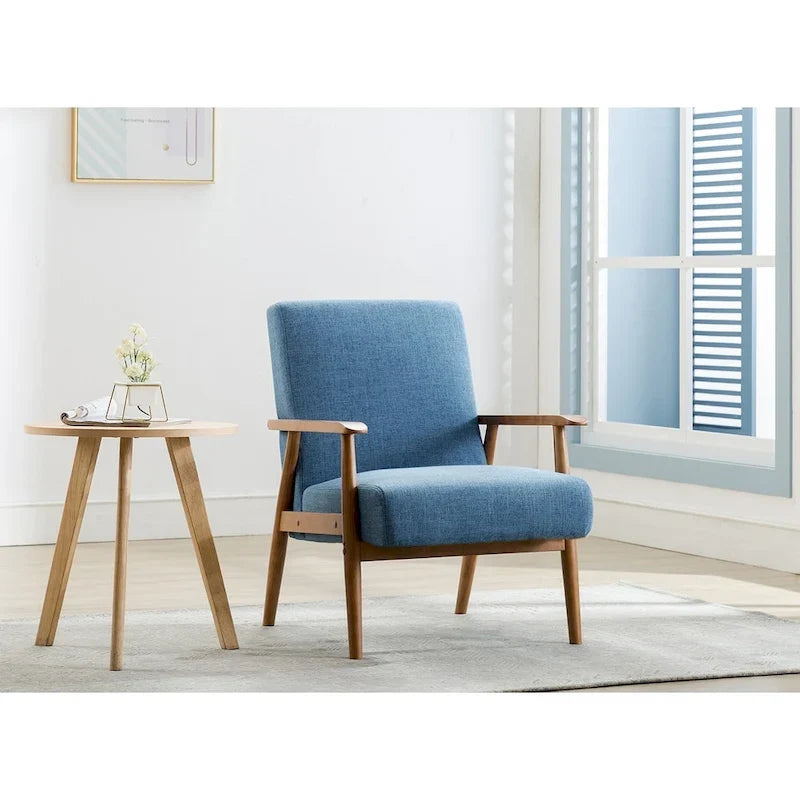 Porthos Home Gelso Fabric Accent Chair with Rubberwood Legs