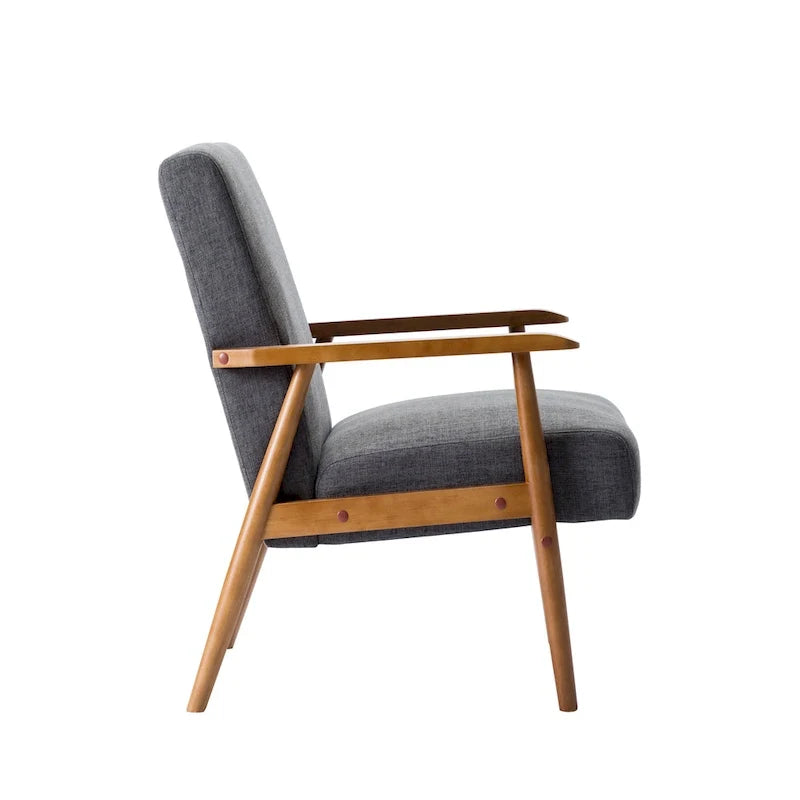 Porthos Home Gelso Fabric Accent Chair with Rubberwood Legs