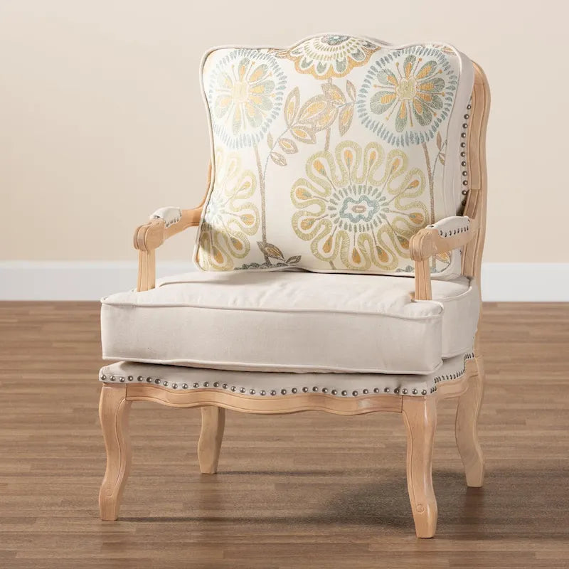 Andre Traditional Wood Accent Chair