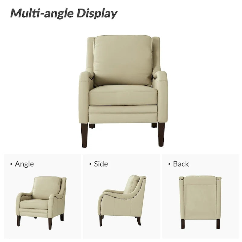 Lot de 2 fauteuils de salon confortables Pascual avec pieds en bois massif