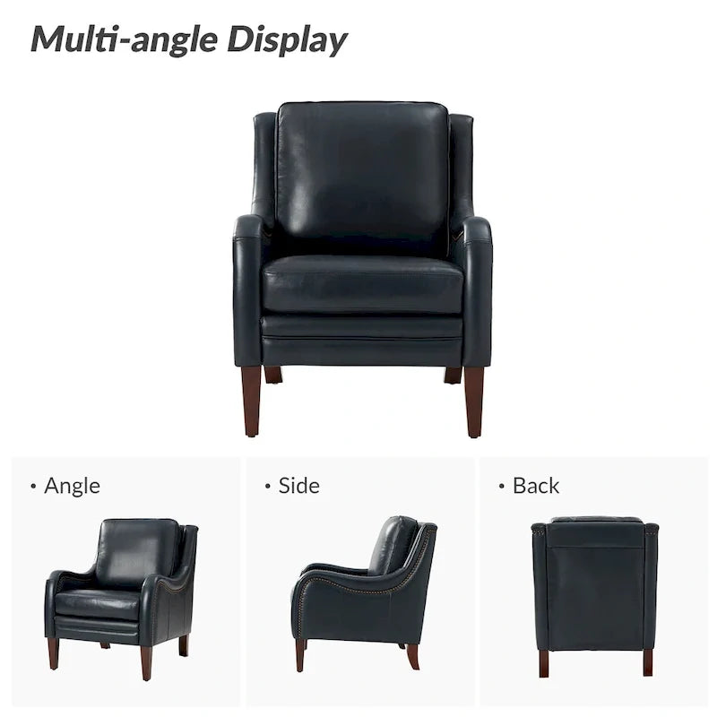 Pascual Comfy Living Room Armchair Set Of 2 with Solid Wood Legs