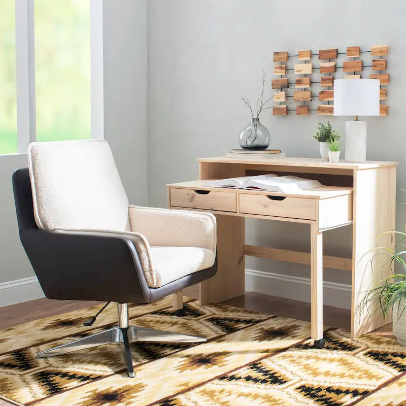 Marcia Swivel Sherpa Chair Accent Chair