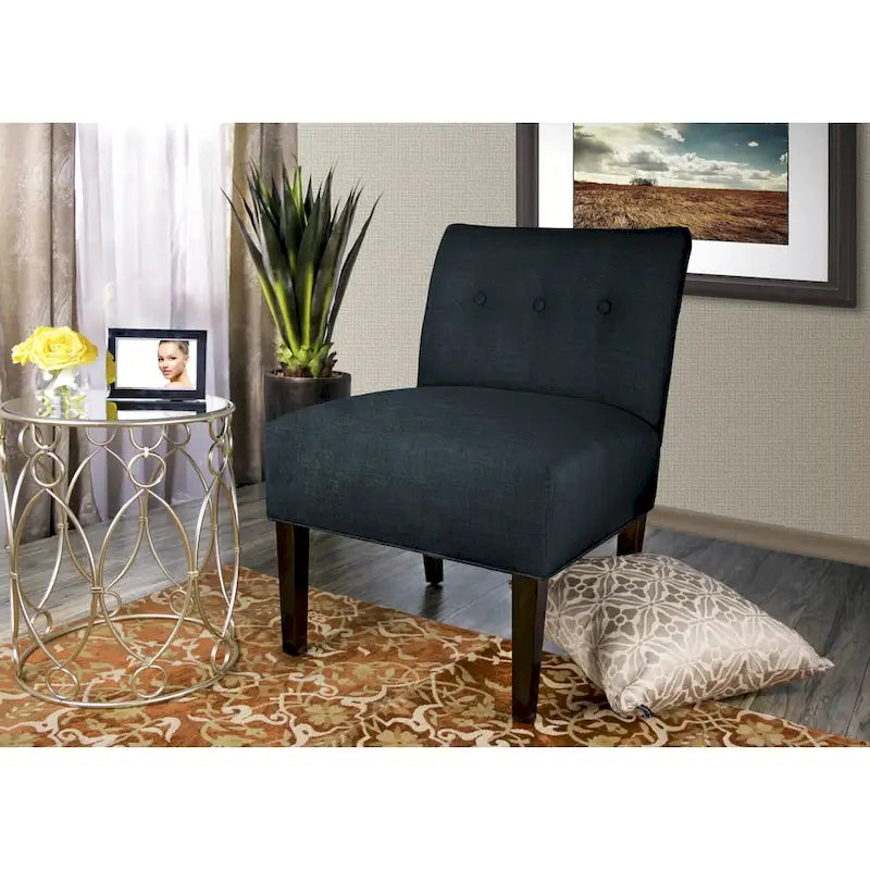 Fauteuil d'appoint capitonné MJL Furniture Obsession, couleur grès brun (TEL QUEL)