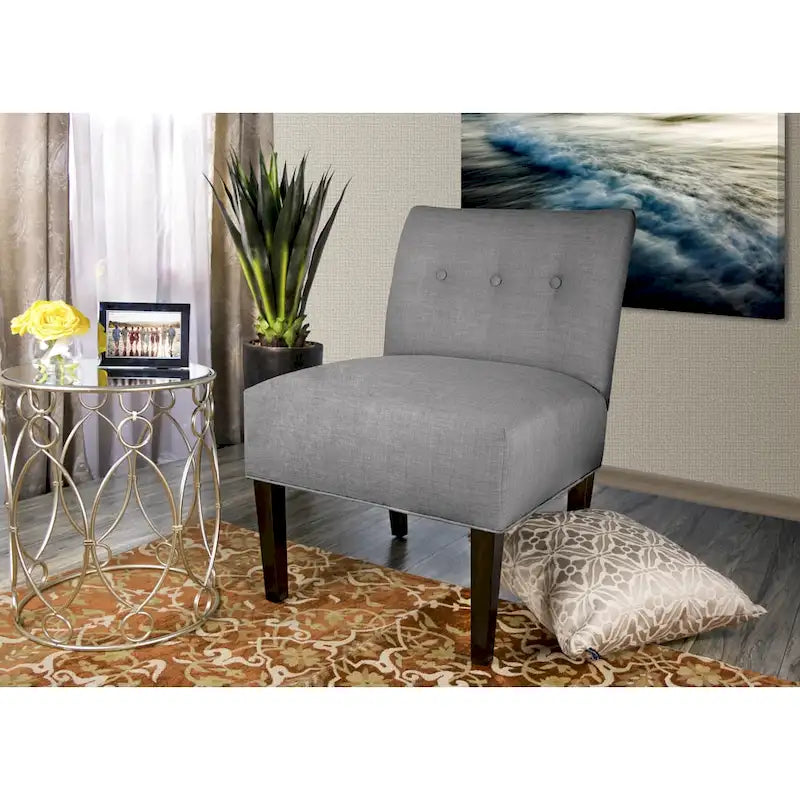 Fauteuil d'appoint capitonné MJL Furniture Obsession, couleur grès brun (TEL QUEL)