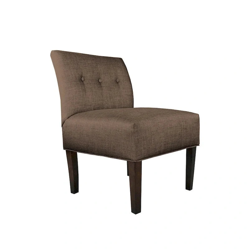 Fauteuil d'appoint capitonné MJL Furniture Obsession, couleur grès brun (TEL QUEL)