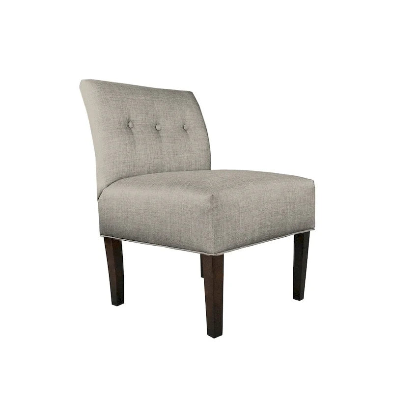 Fauteuil d'appoint capitonné MJL Furniture Obsession, couleur grès brun (TEL QUEL)