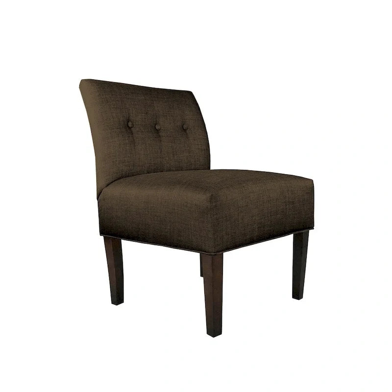 Fauteuil d'appoint capitonné MJL Furniture Obsession, couleur grès brun (TEL QUEL)
