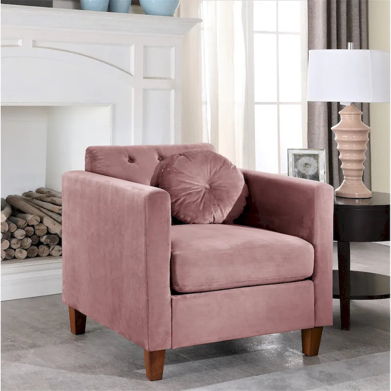 Fauteuil Chesterfield classique Persaud Velvet Kitts