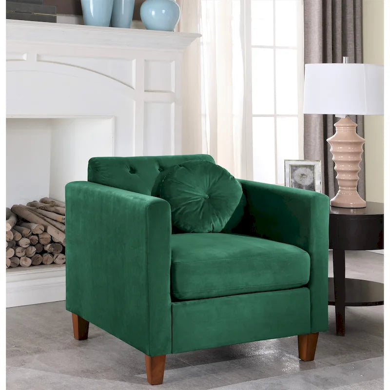 Fauteuil Chesterfield classique Persaud Velvet Kitts