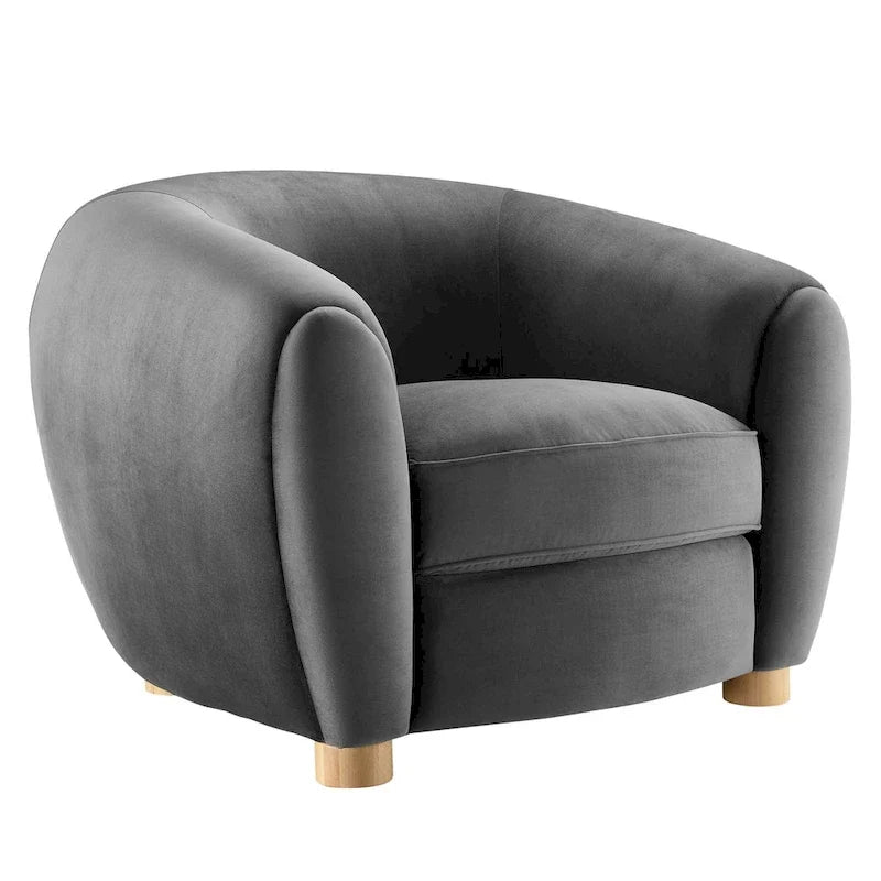 Fauteuil Abundant en Velours Performance