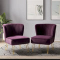 Barto Upholstered Side Chair with Tufted Back Set of 2 by HULALA HOME